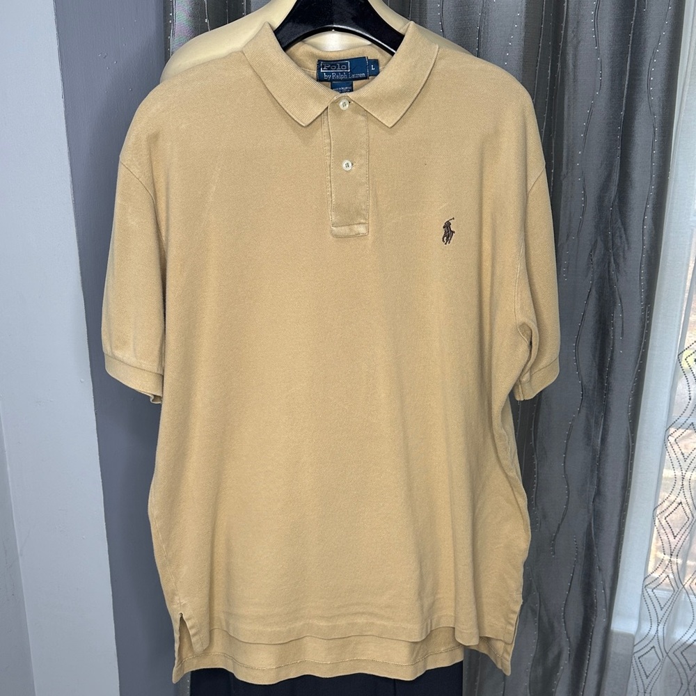 Polo by Ralph Lauren Men's  Sz L Beige Polo Shirt